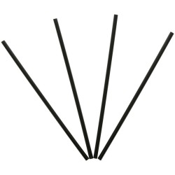 STRAW, BLACK, 7.75", UNWRAPPED STRAW, BLACK, 7.75", UNWRAPPED