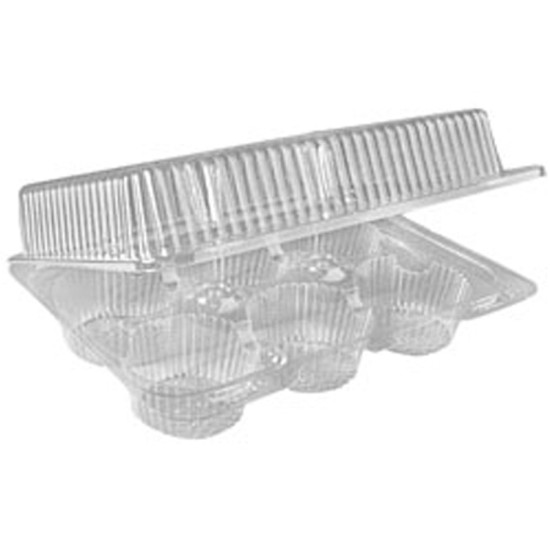 CONTAINER, CLEAR, CUPCAKE, 6 COUNT