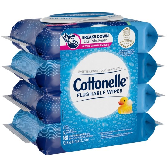 Cottonelle Flushable 4PK RFT