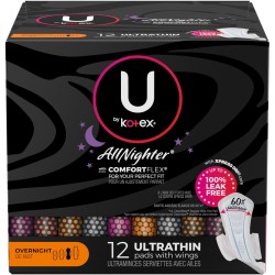 U by Kotex Overnight WINGED PAD U by Kotex Overnight WINGED PAD