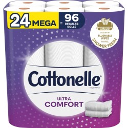 TOILET PAPER, ULTRA COMFORT, 24 MEGA TOILET PAPER, ULTRA COMFORT, 24 MEGA