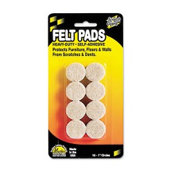PAD,FELT,1"DIA,16/PK,BGE PAD,FELT,1"DIA,16/PK,BGE