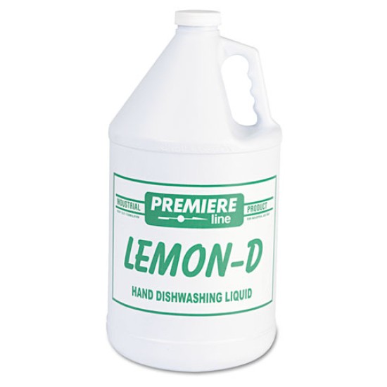 Lemon-D Dishwashing Liquid, Lemon, 1 Gal, Bottle, 4/carton
