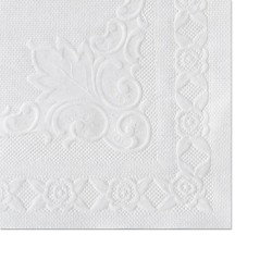Classic Embossed Straight Edge Placemats, 10 X 14, White, 1,000/carton