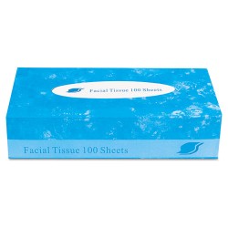 Boxed Facial Tissue, 2-Ply, White, 100 Sheets/box