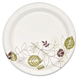 Pathways Soak Proof Shield Heavyweight Paper Plates, 5.88" Dia, Green/burgundy, 250 Pack, 4 Packs/carton