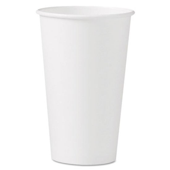 Polycoated Hot Paper Cups, 16 Oz, White, 50 Sleeve, 20 Sleeves/carton