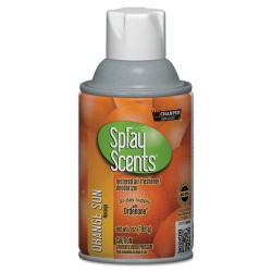 Sprayscents Metered Air Freshener Refill, Orange Sun, 7 Oz Aerosol Spray 12/carton