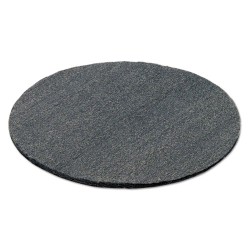 Radial Steel Wool Pads, Grade 0 (fine): Cleaning And Polishing, 19" Diameter, Gray, 12/carton
