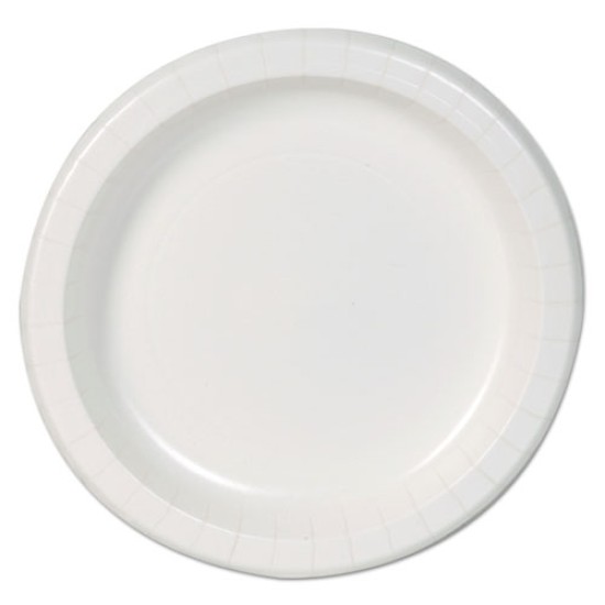 Paper Dinnerware, Plates, White, 8.5" Dia, 125/pack, 4/carton