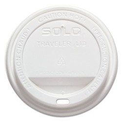 Traveler Cappuccino Style Dome Lid, Polystyrene, Fits 10 Oz To 24 Oz Hot Cups, White, 100/pack, 10 Packs/carton