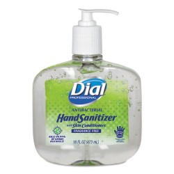 Antibacterial With Moisturizers Gel Hand Sanitizer, 16 Oz Pump Bottle, Fragrance-Free