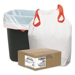 Heavy-Duty Trash Bags, 13 Gal, 0.9 Mil, 24.5" X 27.38", White, 200/box