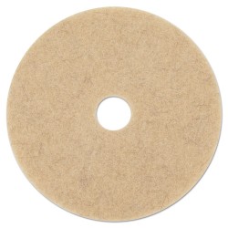 Natural Hog Hair Burnishing Floor Pads, 21" Diameter, Tan, 5/carton