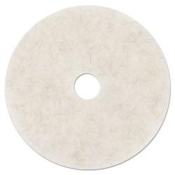 Ultra High-Speed Natural Blend Floor Burnishing Pads 3300, 20" Diameter, White, 5/carton