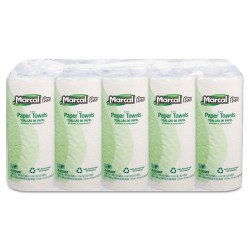 100% Premium Recycled Perforated Kitchen Roll Towels, 11 X 9, White, 70/roll, 15 Rolls/carton