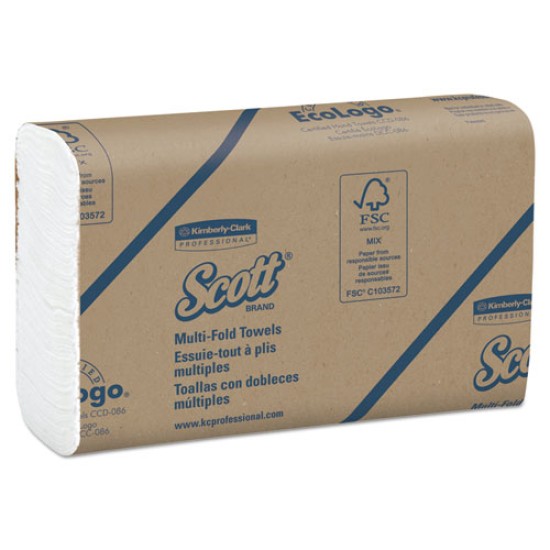 Essential Multi-Fold Towels,8 X 9 2/5, White, 250/pack, 16 Packs/carton
