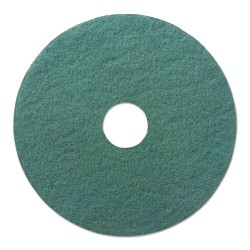 Heavy-Duty Scrubbing Floor Pads, 18" Diameter, Green, 5/carton