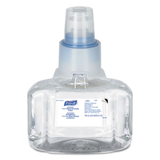 Advanced Foam Hand Sanitizer, Ltx-7, 700 Ml Refill, Fragrance-Free, 3/carton