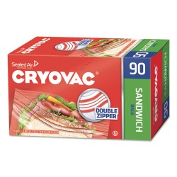 Cryovac Sandwich Bags, 1.15 Mil, 6.5" X 5.88", Clear, 1080/carton