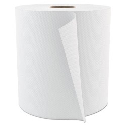 Select Roll Paper Towels, 1-Ply, 7.9" X 800 Ft, White, 6/carton