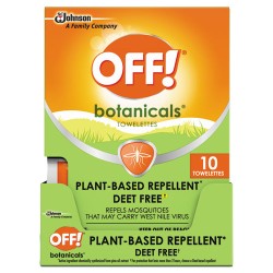 Botanicals Insect Repellant, Box, 10 Wipes/pack, 8 Packs/carton