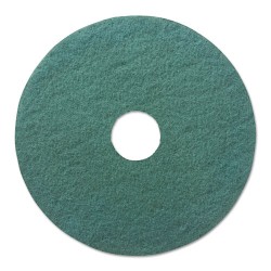 Heavy-Duty Scrubbing Floor Pads, 16" Diameter, Green, 5/carton