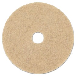 Natural Hog Hair Burnishing Floor Pads, 19" Diameter, Tan, 5/carton
