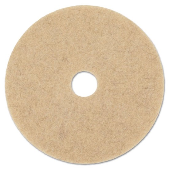 Natural Hog Hair Burnishing Floor Pads, 20" Diameter, Tan, 5/carton