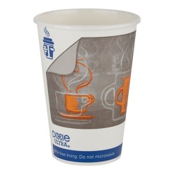 Dixie Ultra Insulair Paper Hot Cup, 16 Oz, Coffee Design, 50 Cups/sleeve, 20 Sleeves/carton
