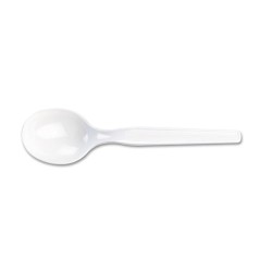 Plastic Cutlery, Heavy Mediumweight Soup Spoon, 1,000/carton