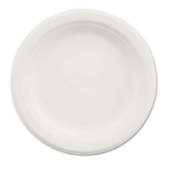 Paper Dinnerware, Plate, 6" Dia, White, 1,000/carton