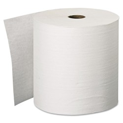 Essential Plus Hard Roll Towels, 1.5" Core, 8" X 600 Ft, White, 6 Rolls/carton