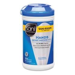 Hands Instant Sanitizing Wipes, 7 1/2 X 5, 300/canister, 6/ct