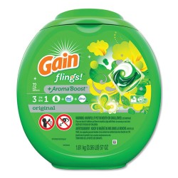 Flings Laundry Detergent Pods, Original Scent, 72/container