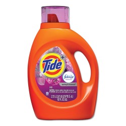 Plus Febreze Liquid Laundry Detergent, Spring And Renewal, 92 Oz Bottle, 4/carton
