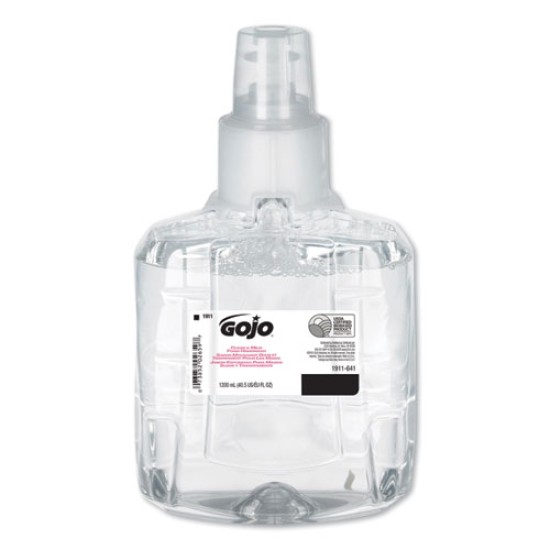 Clear And Mild Foam Handwash Refill, Fragrance-Free, 1,200 Ml Refill, 2/carton