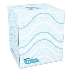 Signature Facial Tissue, 2-Ply, White, Cube, 90 Sheets/box, 36 Boxes/carton