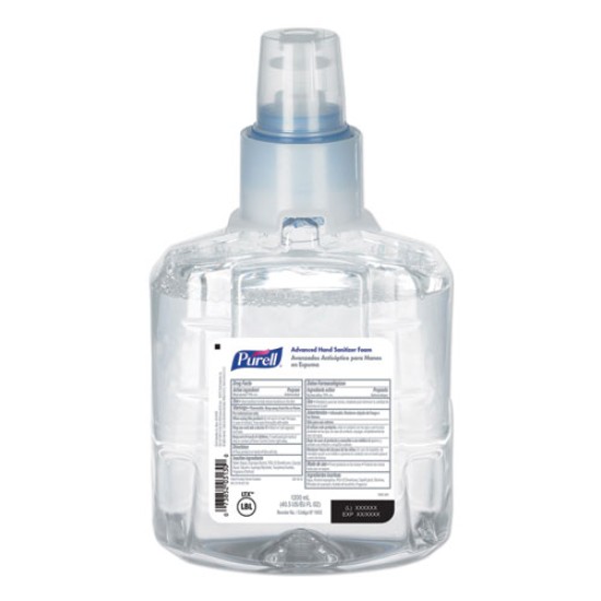 Advanced Foam Hand Sanitizer, Ltx-12, 1,200 Ml Refill, Fragrance-Free, 2/carton