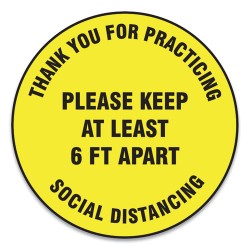 SIGN,SOCIAL DISTANCE 12IN SIGN,SOCIAL DISTANCE 12IN