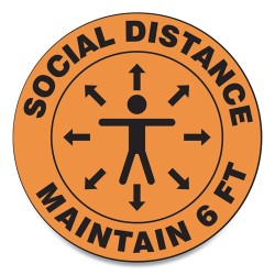 SIGN,SOCIAL DISTANCE 12IN SIGN,SOCIAL DISTANCE 12IN