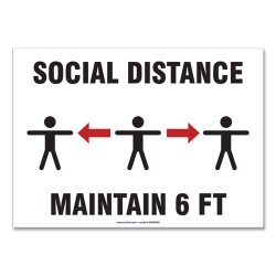 SIGN,SOCIAL DISTANC 10X14 SIGN,SOCIAL DISTANC 10X14