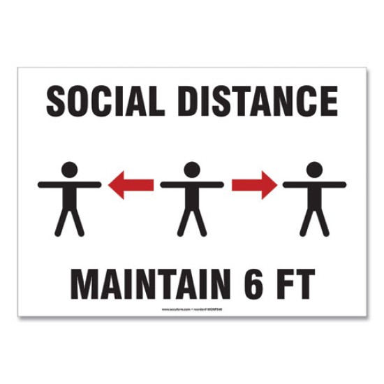 SIGN,SOCIAL DISTANC 10X14