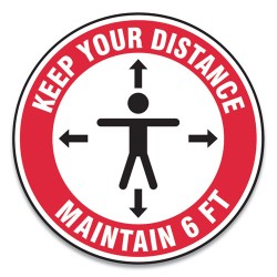 SIGN,SOCIAL DISTANCE 12IN SIGN,SOCIAL DISTANCE 12IN