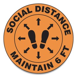 SIGN,SOCIAL DISTANCE 12IN SIGN,SOCIAL DISTANCE 12IN