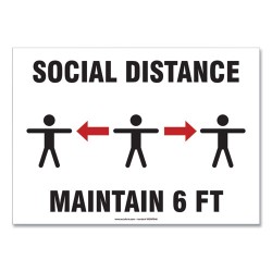 SIGN,SOCIAL DISTANCE 7X10 SIGN,SOCIAL DISTANCE 7X10