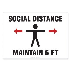 SIGN,SOCIAL DISTANC 10X14 SIGN,SOCIAL DISTANC 10X14