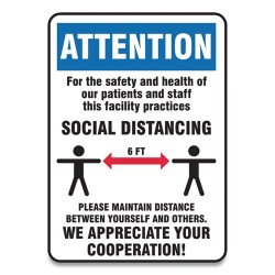 SIGN,SOCIAL DISTANCE 10X7 SIGN,SOCIAL DISTANCE 10X7