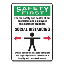 SIGN,SOCIAL DISTANCE 10X7 SIGN,SOCIAL DISTANCE 10X7