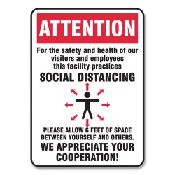 SIGN,SOCIAL DISTANCE 10X7 SIGN,SOCIAL DISTANCE 10X7